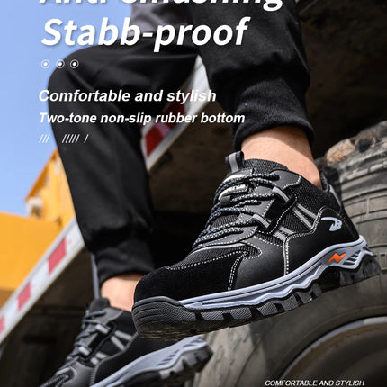 Latest 2023 Steel Toe Cap Climbing Shoes Indestructible Anti Nail Safety Work Shoes Anti Smashing Male Footwear Boots-KarWorkwear