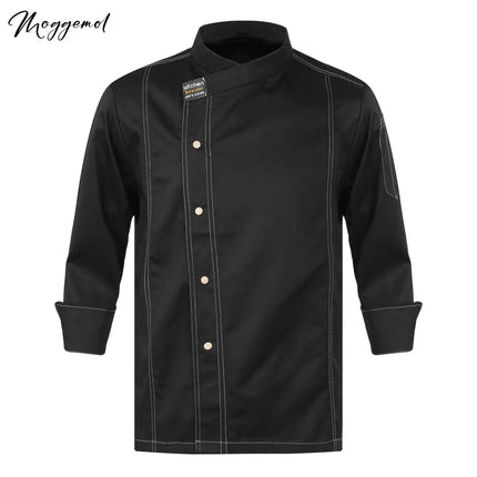 Men Women Kitchen Work Uniform Adult Unisex Chef Jacket Coat Cook Hotel Restaurant Canteen Cake Shop Cafe Shirt Staff Costume-KarWorkwear