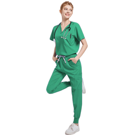 Handwashing Clothe Split Suit Short Sleeved Hand Brushing Pet Dentist Nurse Work Clothes Men Medical Care Clothes Nurse Uniform-KarWorkwear