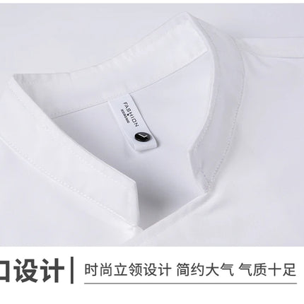 Men chef jacket with apron Long Sleeve Chef uniform Restaurant Cook Coat Chef T-shirt Work Uniform Hotel Clothes Logo women-KarWorkwear