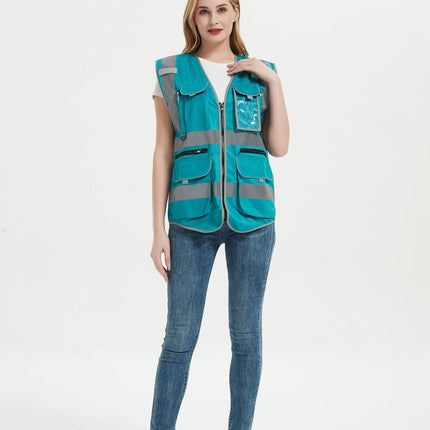 Work Vest for Women Work Clothes Hi Vis Workwear Vest with Pockets