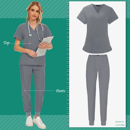 Hot Selling Scrubs Medical Uniforms Woman Breathable Beauty Manicurist Work Clothes Doctor Nurse Operating Room Surgical Uniform-KarWorkwear