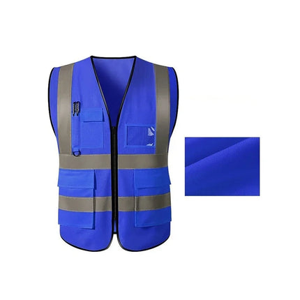 Reflective Safety Vest Bright Color Multi-pocket Traffic Vest Railway Coal Miners Uniform Breathable Reflective Vest-KarWorkwear