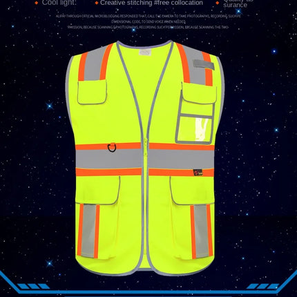 Reflective Safety Vest High Visibility Working Vest Signal Adjustable Size Work Safety Jacket Men Construction Vest Work Uniform-KarWorkwear