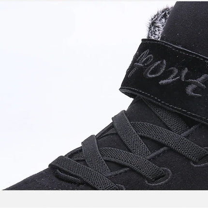 Waterproof Winter Men Boots Suede Warm Snow Outdoor Sneakers Boots Men Work Casual Shoes High-top Non-slip Ankle Boots