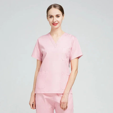 High Quality Scrubs Medical Uniforms Women Nurse Uniform Thin Breathable Medical Scrub Tops Elastic Scrubs Pants Doctor Workwear-KarWorkwear