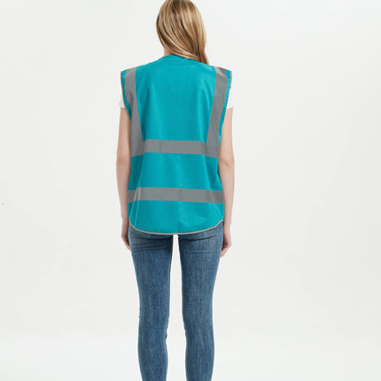 Work Vest for Women Work Clothes Hi Vis Workwear Vest with Pockets