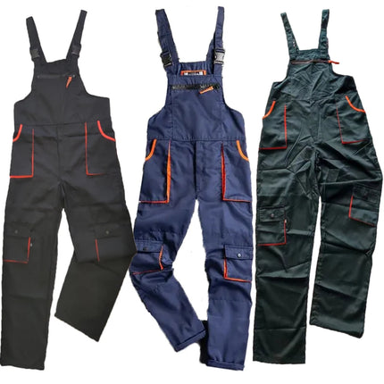 Bib Overalls Mens Women Work Clothing Plus Size Protective Coveralls Strap Jumpsuit Multi Pockets Uniform Sleeveless Cargo Pants-KarWorkwear