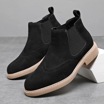 Men's Boots Stylish High Top Boots Are Versatile  Lightweight  Anti Slip  Wear-resistant  and  All Season Outdoor Work Shoes
