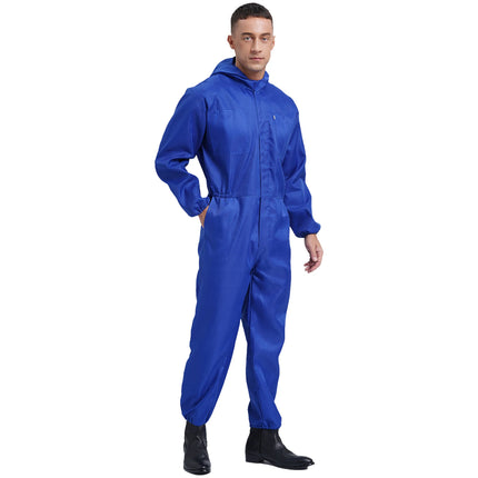 Mens Work Overalls Uniform Mechanics Workwear Lightweight Jumpsuits Long Sleeve Welding Suit Car Repair Workshop Coverall