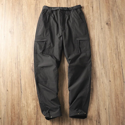 Outdoor Workwear Pants Men's Loose Fce Lined Thi Soft ell Hiking Pants Windproof Waterproof Polyester Fiber Straight Leg