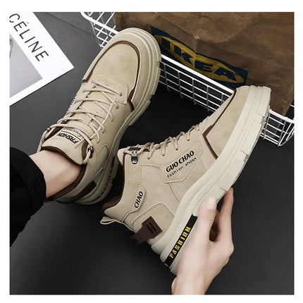 Mens Boots High Top Shoes Casual Winter Platform Designer Luxury Ankle Sport Chelsea Tactical Cowboy Work Safety Sneakers 안전화-KarWorkwear