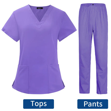 Pet Grooming Doctor Uniforms Non-sticky Hair Nurse Women Thin and Light Fabric Medical Clothes for Summer Clinical Uniform Woman-KarWorkwear