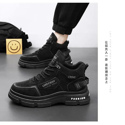 Mens Boots High Top Shoes Casual Winter Platform Designer Luxury Ankle Sport Chelsea Tactical Cowboy Work Safety Sneakers 안전화-KarWorkwear