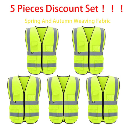 High Visibility Reflective Safety Vest Work Uniform Signal Security Jacket Reflex Clothing Rider Motor Geology Man-KarWorkwear
