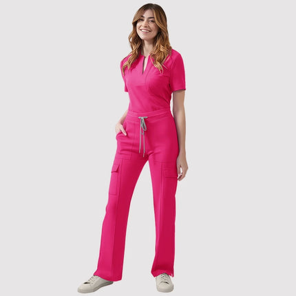 New Scrubs Uniform Multi Short Sleeve Tops Pants Hospital Set Women Pet Shop Doctor Scrub Medical Surgery Workwear Scrub Suit