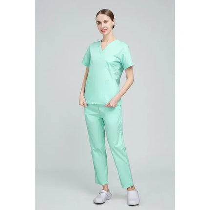 High Quality Scrubs Medical Uniforms Women Nurse Uniform Thin Breathable Medical Scrub Tops Elastic Scrubs Pants Doctor Workwear-KarWorkwear