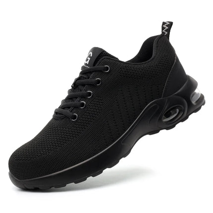 Work Shoes Hollow Breathable Steel Toe Boots Lightweight Safety Work Shoes Anti-slippery For Men Women Male Work Sneaker