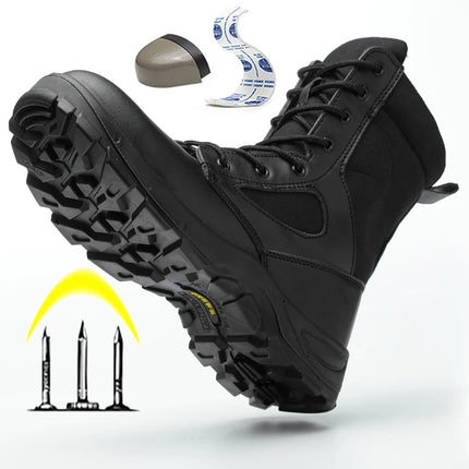 Men Work & Safety Boots Outdoor Boots Puncture-Proof work Shoes Anti-smash Desert Combat Boots Protective Shoes Steel Toe Boots-KarWorkwear