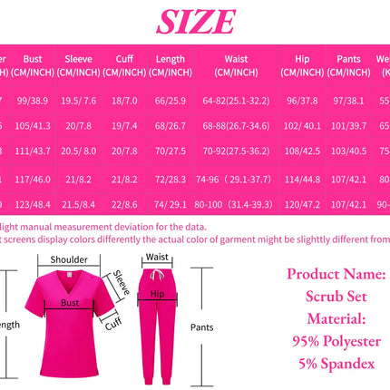 Hospital Nurse Uniforms Comfortable Medical  Jogger Stylish Scrub Suits New Design Hospital Women Nurse Tops and Pants Scrub Set