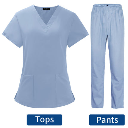 Pet Grooming Doctor Uniforms Non-sticky Hair Nurse Women Thin and Light Fabric Medical Clothes for Summer Clinical Uniform Woman-KarWorkwear