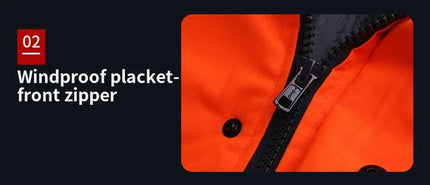 High Visibility Reflective  Jacket Men Waterproof Thickened Safety Coat for Outdoor Work Hi Vis Workwear Bomber Jacket