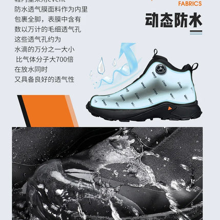 HUMTTO Waterproor Boots for Men Winter Platform Work Rubber Ankle Boots Outdoor Men's Sneakers Luxury Designer Work Safety Shoes-KarWorkwear