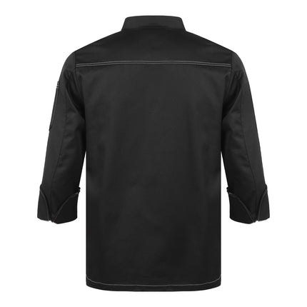 Men Women Kitchen Work Uniform Adult Unisex Chef Jacket Coat Cook Hotel Restaurant Canteen Cake Shop Cafe Shirt Staff Costume-KarWorkwear