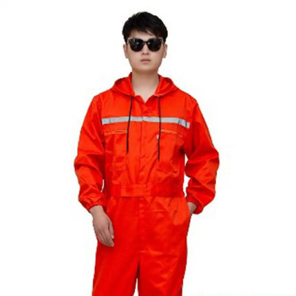 Men's Work Coveralls Safety Worker Clothing with Reflective Strips 5XL Uniforms Car Repair Overalls 100% Polyester-KarWorkwear