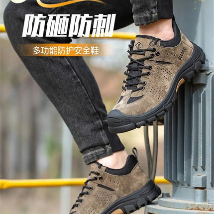 New Indestructible Shoes Work Sneakers Steel Toe Cap Safety Shoes Men Boots Anti-smash Anti-puncture Work Boots Security-KarWorkwear