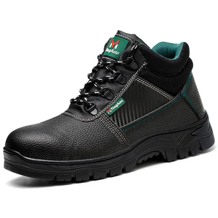 Men Safety Shoes Leather Boots Puncture-Proof Work Boots Steel Toe Shoes Safety Industrial Shoes Winter Boots Indestructible-KarWorkwear