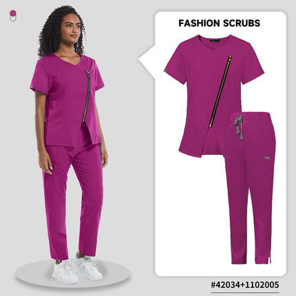 Pet Grooming Institutions Sets Beauty Salon Clothes Scrubs Clothes High Quality Spa Uniforms Fashion V-Neck Working Clothes-KarWorkwear
