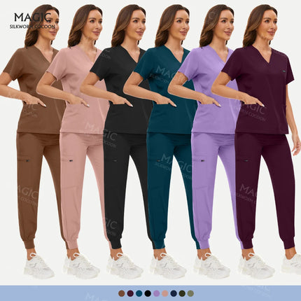 Tooth Check Doctor Workwear Hospital Medical Uniforms Unisex Pet Grooming Work Clothes Lab Uniform Jogger Suit Nurse Accessories-KarWorkwear