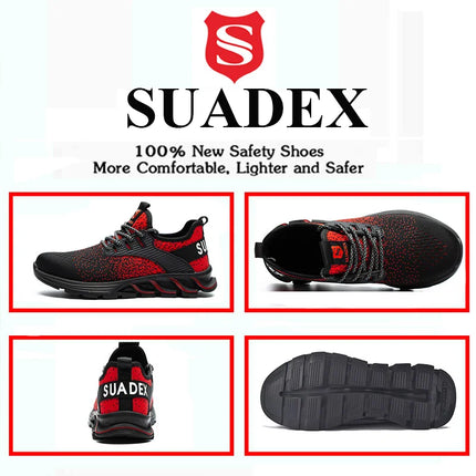 SUADEX Safety Shoes Men Women Steel Toe Boots Indestructible Work Shoes Lightweight Breathable Composite Toe Men EUR Size 37-48-KarWorkwear