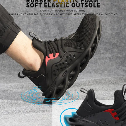 2024 Work Sneakers Men Indestructible Shoes Work Safety Shoes With Steel Toe Cap Puncture-Proof  Male Security Protective Shoes-KarWorkwear