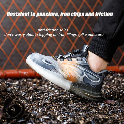Rotating Buckle for Safety Shoes Men's Work Boot Breathable Light Steel Toe  Protective Sneakers Welted Business Security Shoes-KarWorkwear