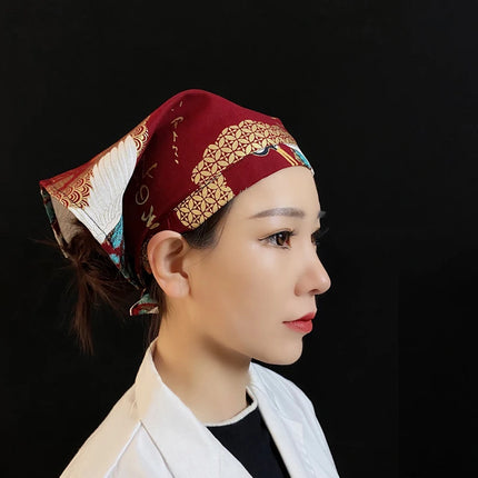 Japanese Chef Hat Kitchen Restaurant Waiter Sushi Caps Cuisine Cook Headscarf  Food Service Work Uniform Cap Pirate Hat-KarWorkwear