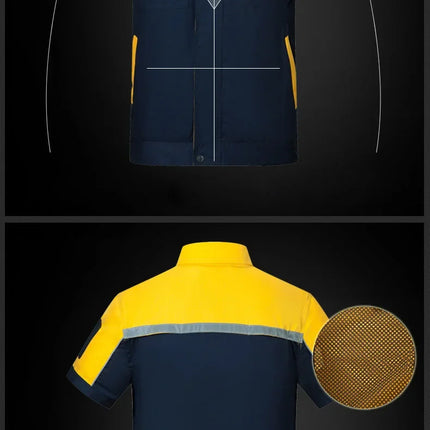 Summer Work Clothing Working Coveralls Reflective Thin Breathable Uniforms Household Worker Suit Work Coats For Cleaning Blouses-KarWorkwear