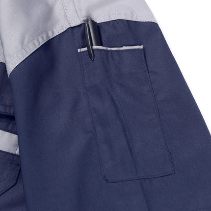 Men Women Short Sleeve Work Coat Workshop Shirts Motor Mechanic Uniform with Two-pocket T-shirts Man Workshop Overalls Top-KarWorkwear