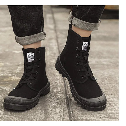 New Fashion High-top Mens Boots Outdoor Comfortable Mens Casual Boots Jungle Mountaineering Men Shoes Wide Bottom Platform Boots-KarWorkwear