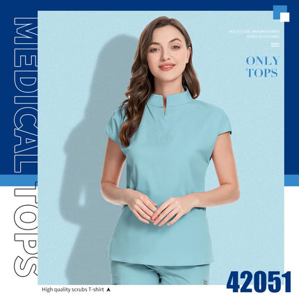 Pet Grooming Institution Scrubs Tops High Quality Spa Uniforms Unisex Stand Collar Work Clothes Medical Accessories Surgery Tops-KarWorkwear