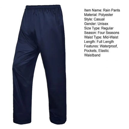 Women Men Climbing Hiking Rain Trousers Camping Pants Trekking Climbing Hiking Waterproof Pants Outdoor Working  Rain Pants