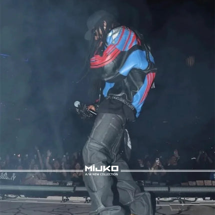 MIJKO Black Original Cow Jeans Wood Trousers Bright Line Design Comfortable Fit Workwear Casual Pants ZJ118