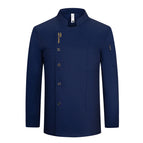 navy coat / L