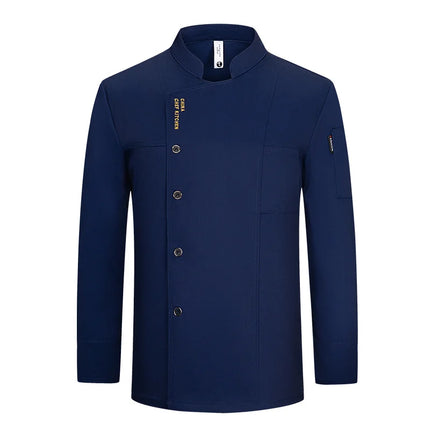 Men chef jacket with apron Long Sleeve Chef uniform Restaurant Cook Coat Chef T-shirt Work Uniform Hotel Clothes Logo women-KarWorkwear