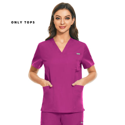 Medical Uniform Lab Clothes Women Mens Scrubs Tops Nurse Nursing Uniform Vet Costume Spa Workwear Hospital Surgery Work Shirts-KarWorkwear