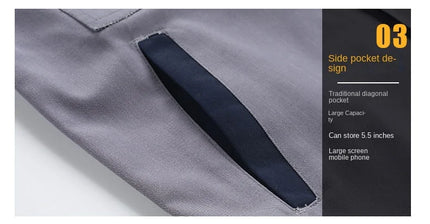 Mens Factory Work Shirt Uniform Long Sleeve Turn-Down Collar Workwear Motor Mechanic Repair Workshop Two-pocket T-shirts Tops-KarWorkwear