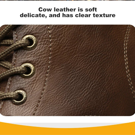 High quality leather boots Men Work Boots Waterproof Safety Shoes Men Autumn winter boots Steel toe shoes Puncture-Proof Boots