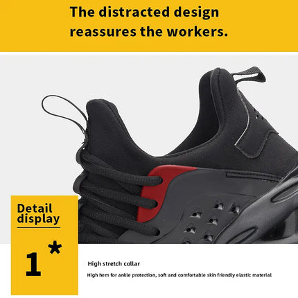 2024 Work Sneakers Men Indestructible Shoes Work Safety Shoes With Steel Toe Cap Puncture-Proof  Male Security Protective Shoes-KarWorkwear