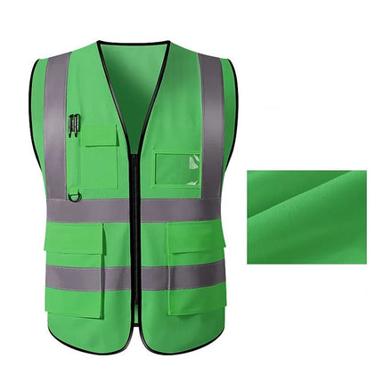 Reflective Safety Vest Bright Color Multi-pocket Traffic Vest Railway Coal Miners Uniform Breathable Reflective Vest-KarWorkwear